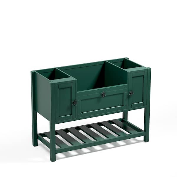 Unbranded 48 in. W x 20 in. D x 33.60 in. H Bath Vanity Cabinet without Top in Green