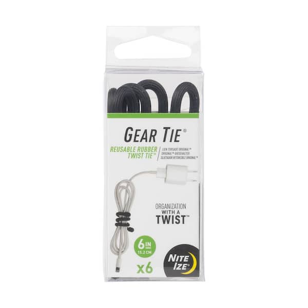 6 in. Black Gear Tie Pro Pack (6-Untis)