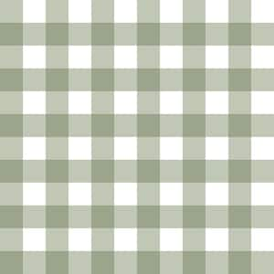 Little Explorers 2 Green Tartan Boom Plaid Matte Finish Non-Pasted Non-Woven Wallpaper Sample