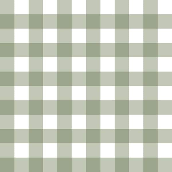 Unbranded Little Explorers 2 Green Tartan Boom Plaid Matte Finish Non-Pasted Non-Woven Wallpaper Sample