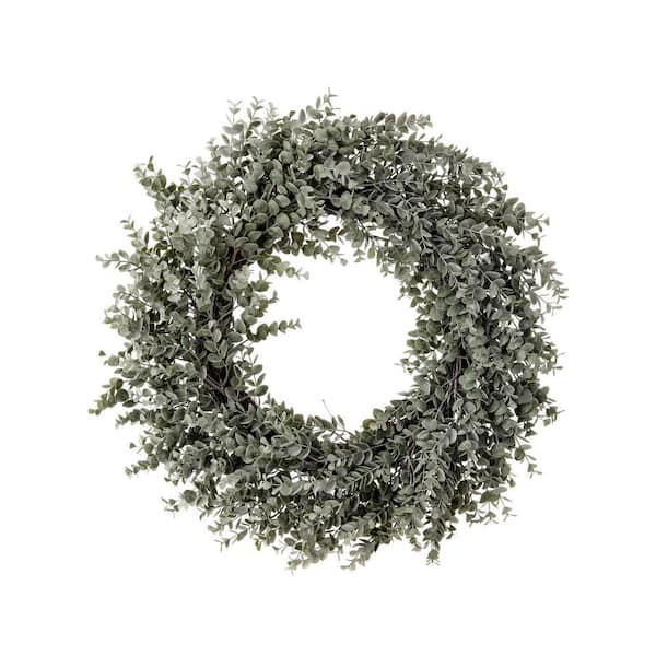 26 in. Artificial Grey Green Eucalyptus Wreath