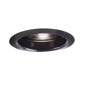 6 in. Black Recessed Ceiling Light Baffle Air-Tite Super Trim