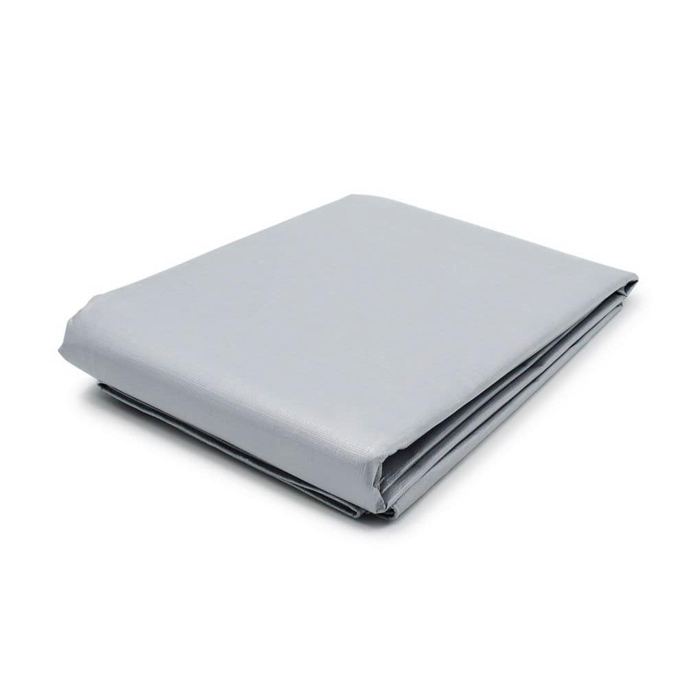 solol tarptotarp ver. グレー 8 ft. x 30 ft. Silver 12 Mil. Heavy Duty Poly Tarp with Reinforced