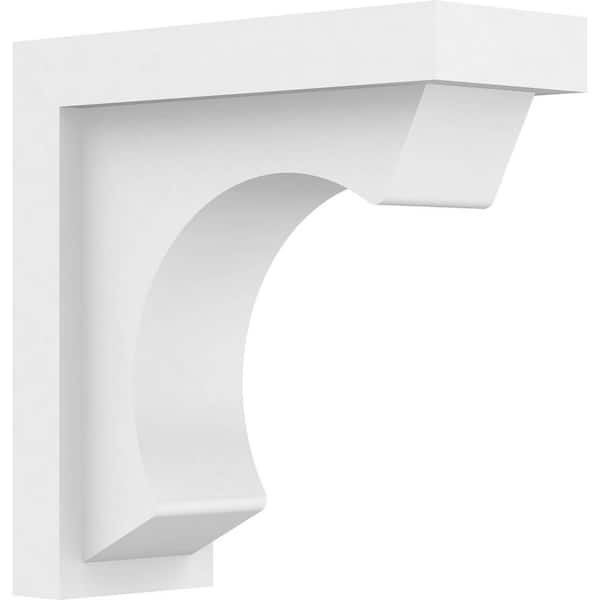 Ekena Millwork 3-1/2 in. x 9 in. x 9 in. Standard Emerson Unfinsihed Architectural Grade PVC Bracket
