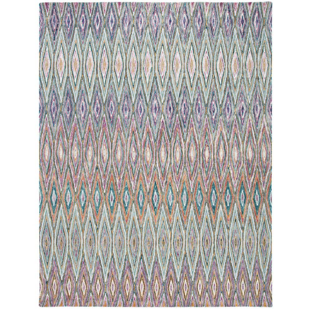 Aspen Blue/Pink 8 ft. x 10 ft. Ikat Diamonds Area Rug price history on PriceWatchPro