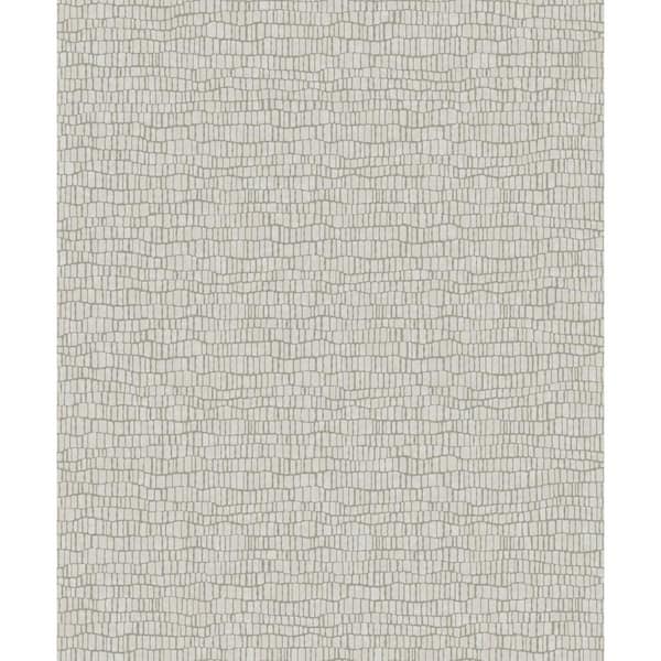 York Wallcoverings Light Grey Metallic Skin Vinyl Paper Unpasted Wallpaper (21 in. x 33 ft.)