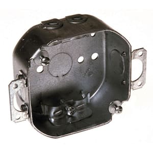 Octagon Electrical Box with NMSC Clamps and Plaster Ears