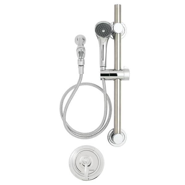 Speakman SentinelPro 1-Spray Hand Shower with Thermostatic/ and Pressure Balance Valve and ADA Grab Bar in Polished Chrome