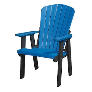 Adirondack Blue and Black Fan Back Composite Adirondack Chair