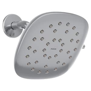 Verso Square 8-Spray Patterns with 1.75 GPM 6 in. Wall Mount Fixed Shower Head in Chrome