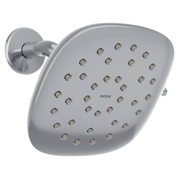 Moen Verso Square 8 Spray Patterns With 175 Gpm 6 In Wall Mount Fixed Shower Head In Chrome