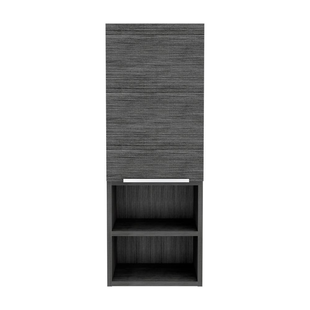 11.81 in. W x 32.17 in. H Rectangular Gray Surface Mount Medicine Cabinet w
