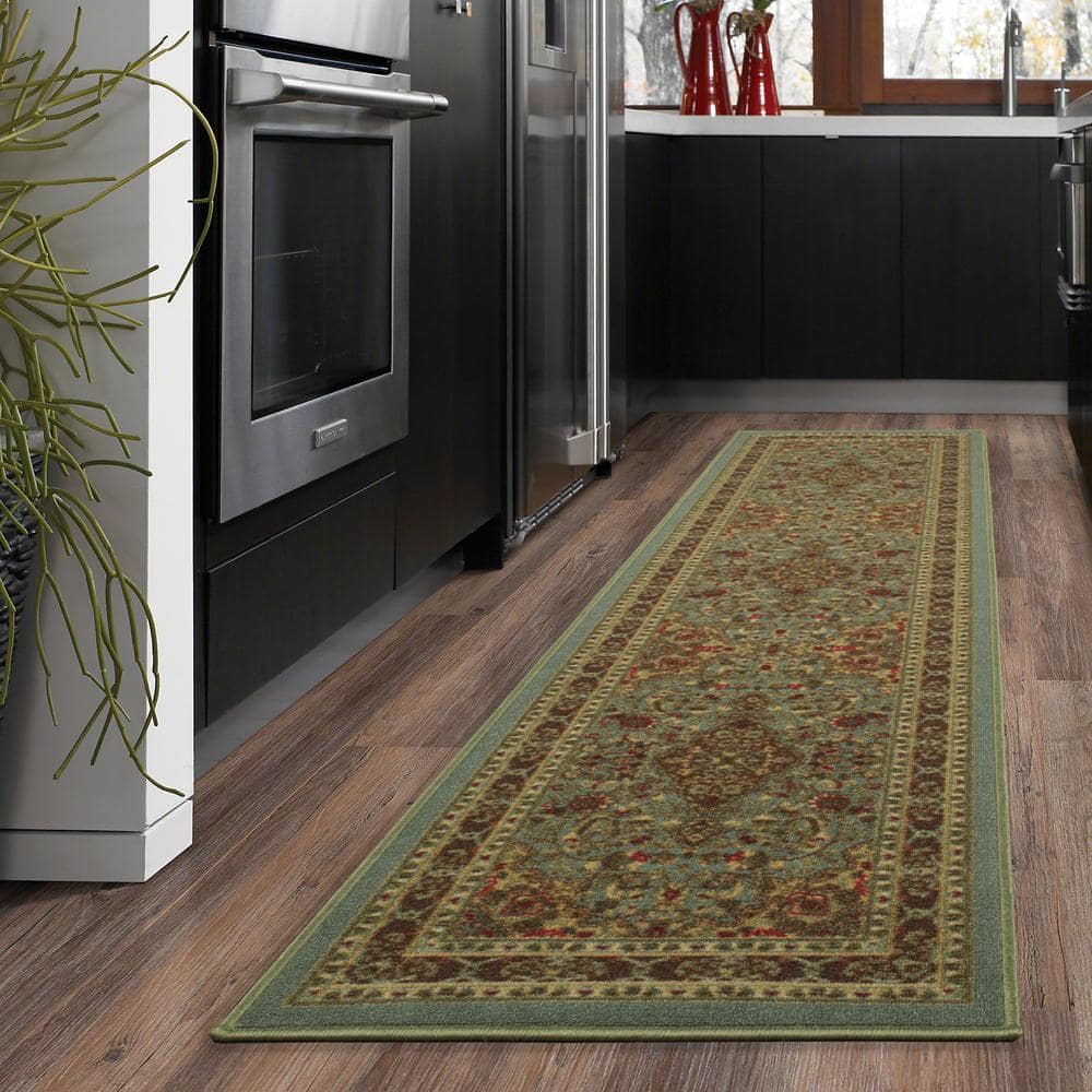 Ottomanson 2-ft x 20-ft Clear Rectangular Indoor Decorative Runner Mat | RIB8802-2X20