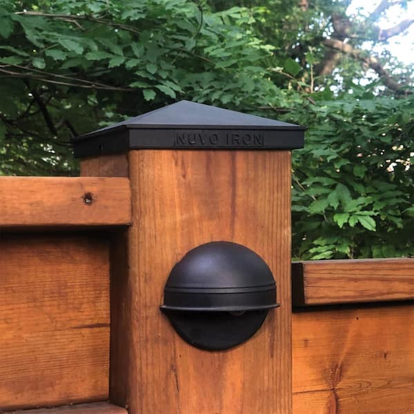 NUVO IRON 5 in. x 5 in. Black Aluminum Ornamental Pyramid Post Cap (24-Pack)