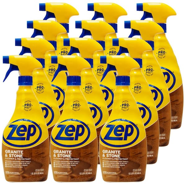 ZEP 32 oz. Granite and Stone Countertop Polish, Cleaner and Protectant (12-Pack)