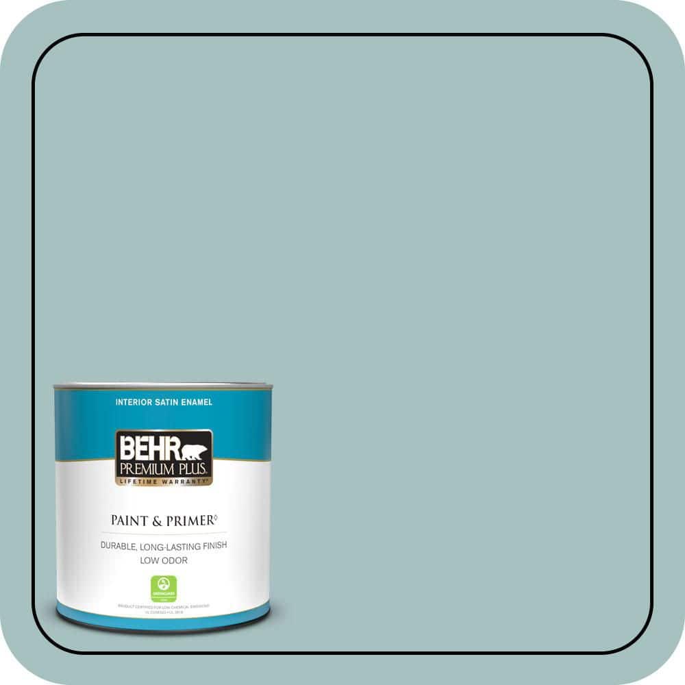 1 qt. #500F-4 Swan Sea Satin Enamel Low Odor Interior Paint & Primer price history on PriceWatchPro