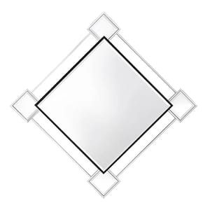 45 in. H x 45 in. W Modern Rectangle Framed Accent Mirror
