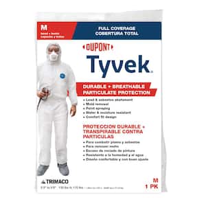 DuPont Tyvek Medium White Painters Coveralls with Hood and Boots