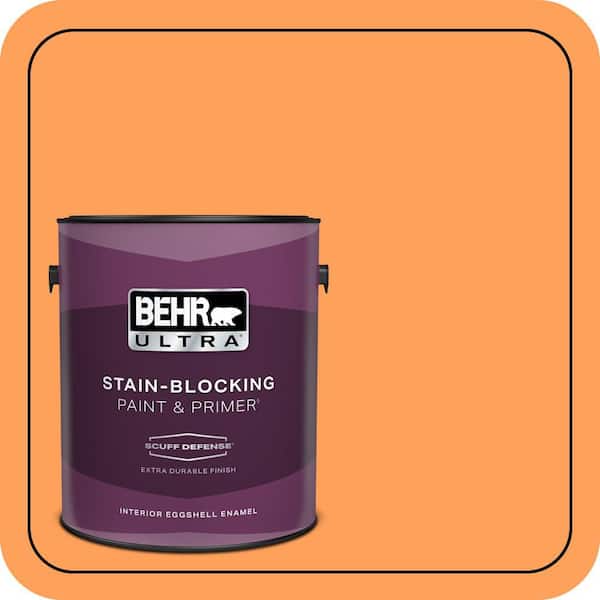 BEHR ULTRA 1 gal. #T15-10 Clarified Orange Extra Durable Eggshell Enamel Interior Paint & Primer