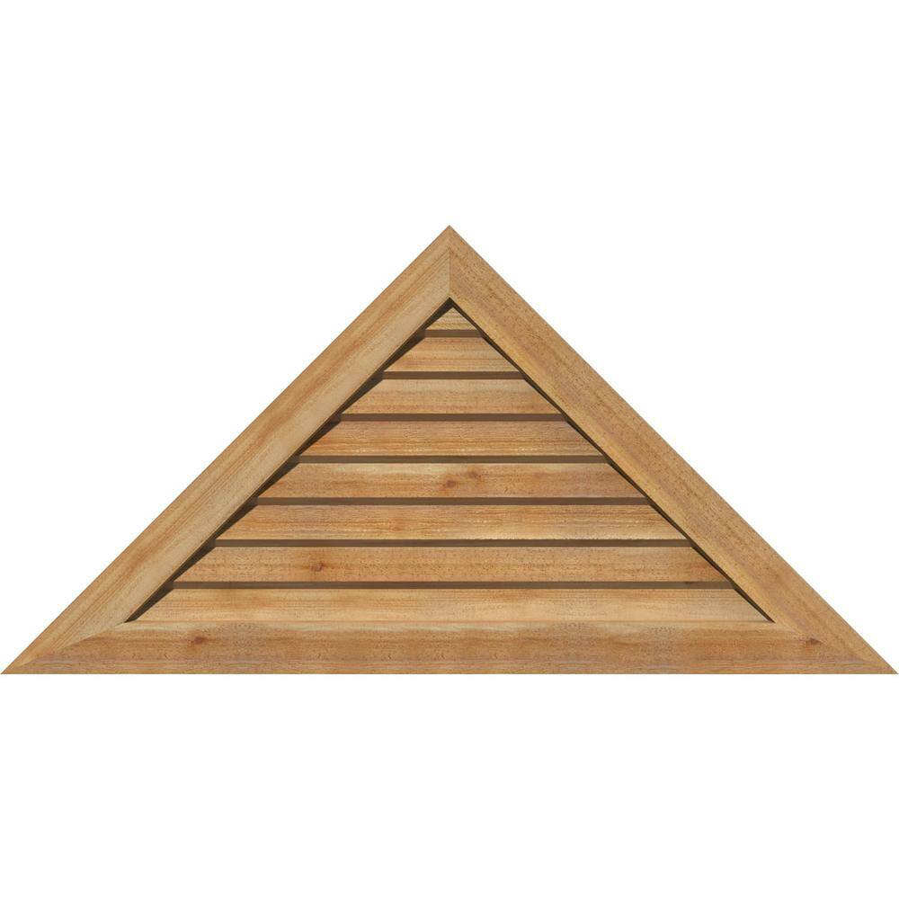 "72.875"" x 33.375"" Triangle Unfinished Rough Sawn Western Red Cedar Wood Paintable Gable Louver Vent Non-Functional" price history on PriceWatchPro