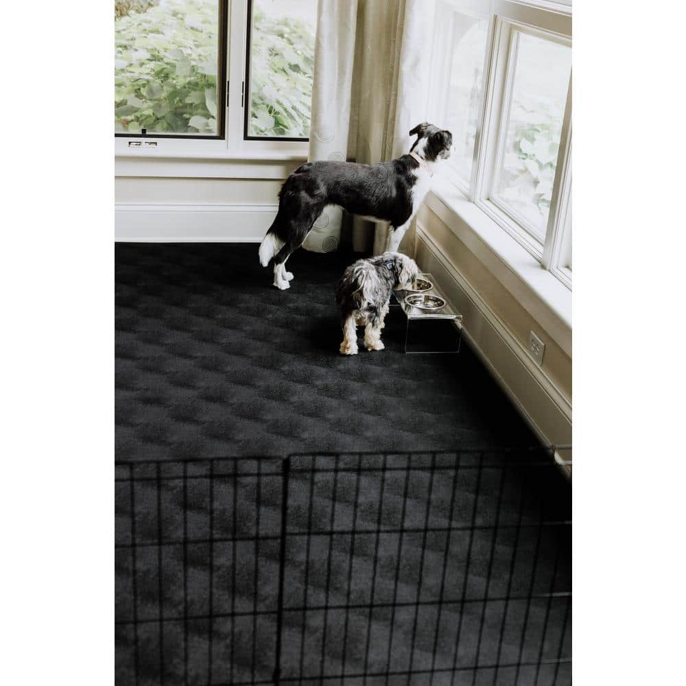 Midnight Black Vinyl Pet Floor Protector for Indoor and Outdoor Use