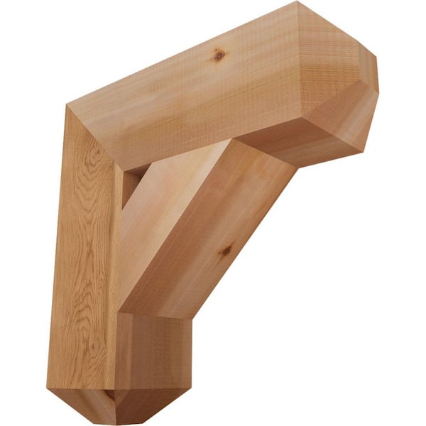 Ekena Millwork 5.5 in. x 20 in. x 20 in. Western Red Cedar Traditional Craftsman Smooth Bracket