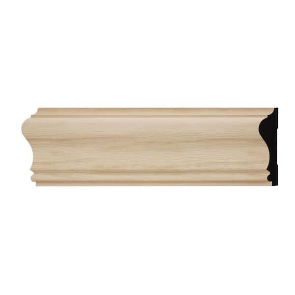 Ekena Millwork WM390 0.69 in. D x 2.63 in. W x 6 in. L Wood (White Oak) Chair Rail Sample