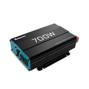 700-Watt Pure Sine Wave Inverter 12V DC to 120V AC Converter for Off-Grid Solar Power w/ Built-in 5V/2.1A USB Port