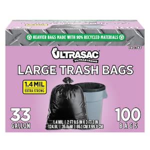 OPUX plasticplace 5 gallon drawstring trash bags for bucket - white, case  of 100 bags