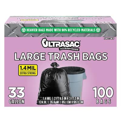 Ultrasac 45-Gal. Clear RecyclingHeavy Duty Trash Bags (100-Count) HMD  719956 - The Home Depot