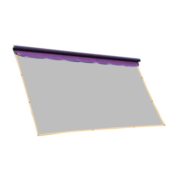 Shatex 10 ft. x 14 ft. RV Awning Privacy Screen Shade Panel Kit Sunblock Shade Drop in Gray