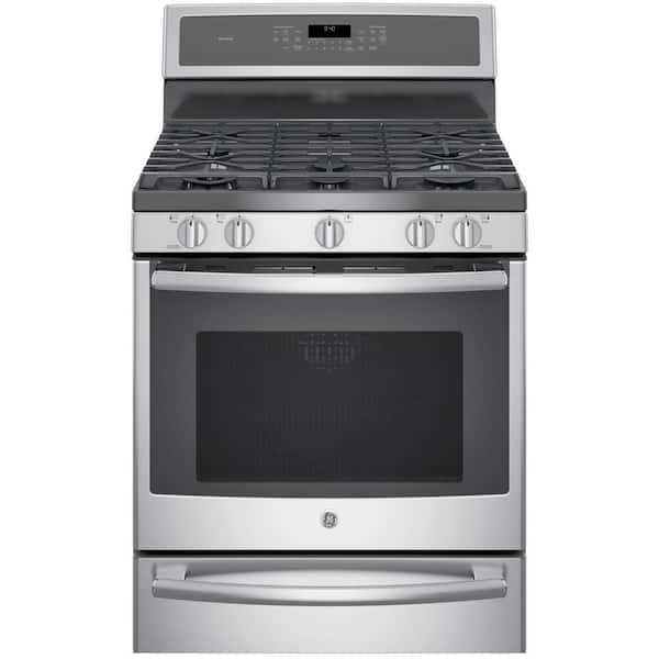 GE Profile 30 in. 5.6 cu. ft. Smart Dual Fuel Range with Self-Cleaning Convection Oven in Stainless Steel