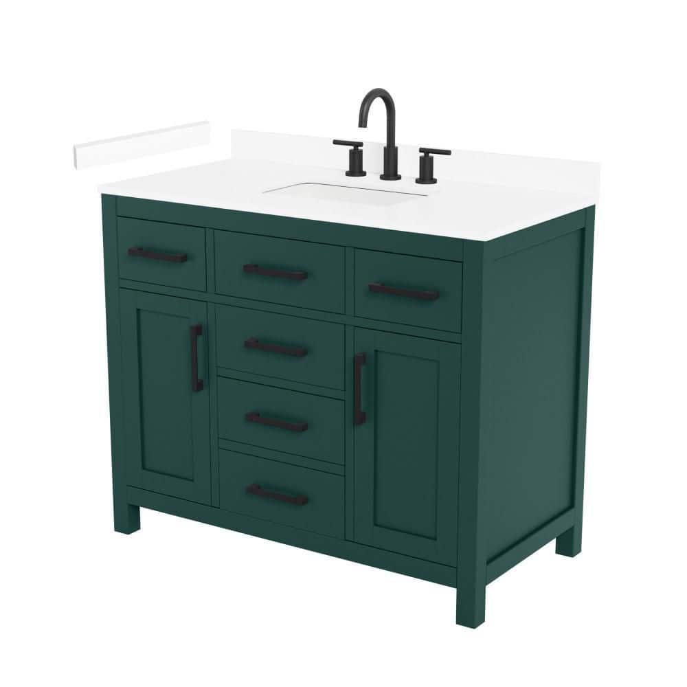 Beckett 42 in. Single Freestanding Green Bath Vanity with Top price history on PriceWatchPro