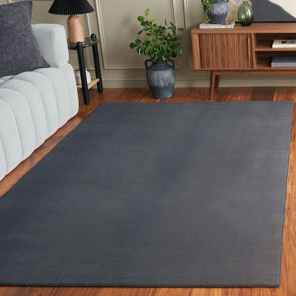 Loft Dark Gray 5 ft. x 8 ft. Machine Washable Modern Solid Area Rug