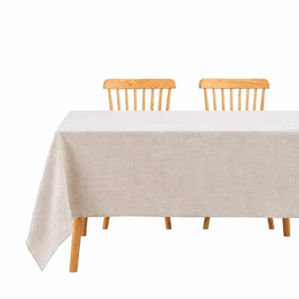 Natural Linen French Flax Linen Rectangle Tablecloth for Dining, Parties, Weddings, Indoor and Outdoor