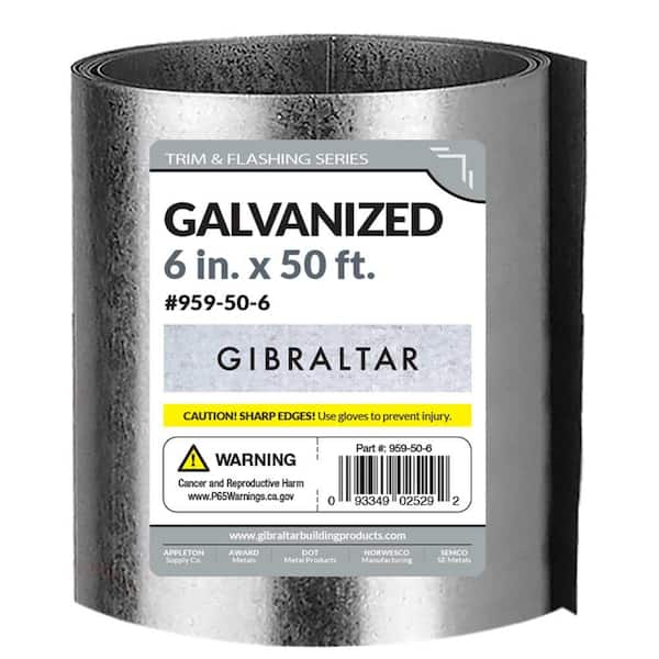 Gibraltar Building Products 6 in. x 25 ft. Aluminum Roll Valley Flashing  RV625A - The Home Depot