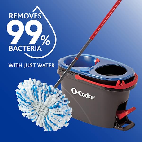 O-Cedar Microfiber Spin Mop & Bucket System popular 2 Refills Includes