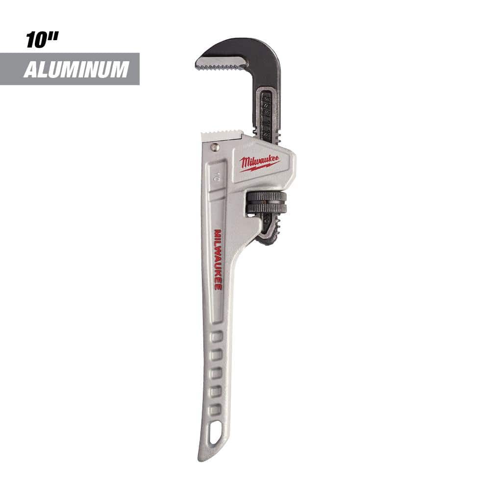 Milwaukee 10 in. Aluminum Pipe Wrench 48-22-7210 - The Home Depot