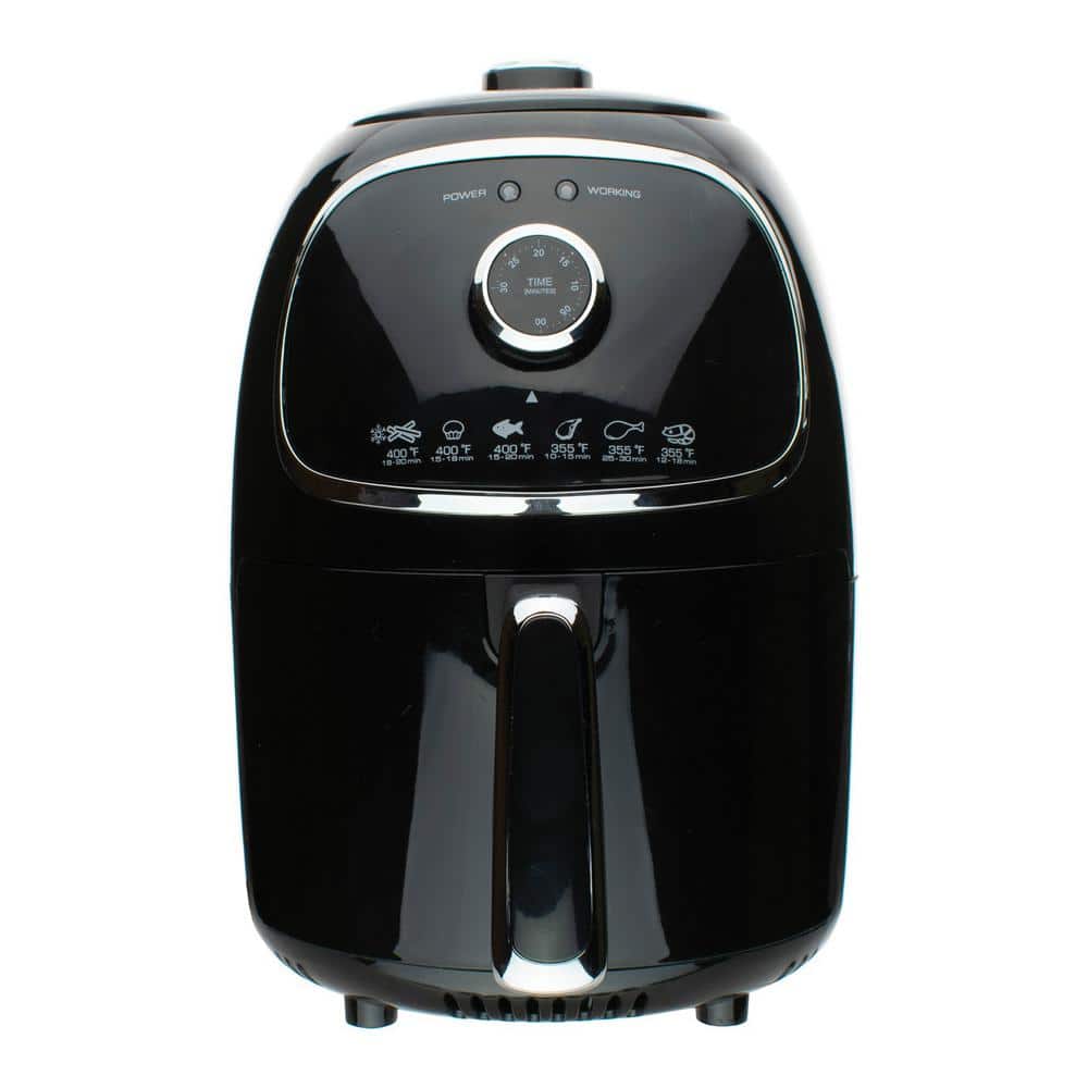 Brentwood Appliances 2 qt. Black Small Electric Air Fryer with Timer