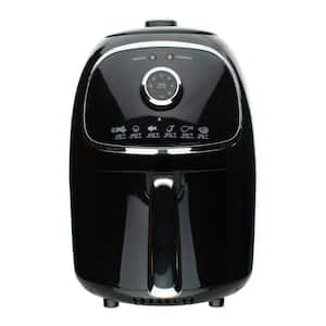 2 qt. Black Small Electric Air Fryer with Timer and Temperature Control