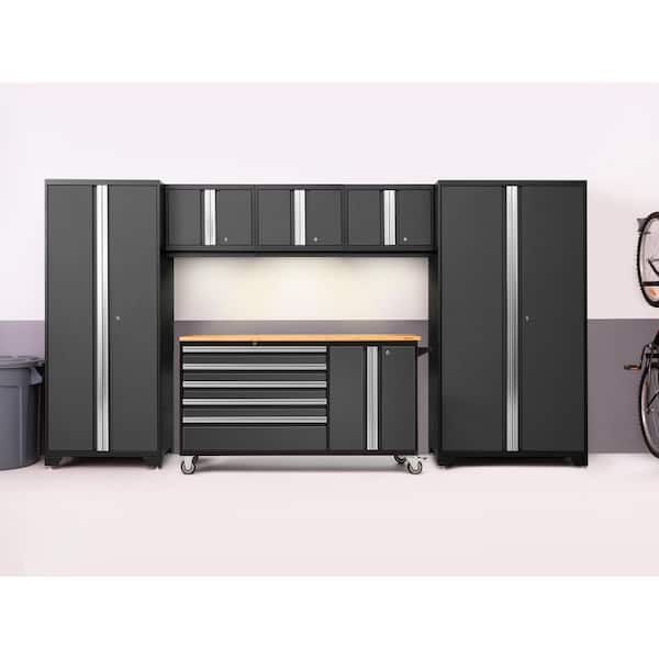 Bold Series 6-Piece 24-Gauge Steel Garage Storage System in Charcoal Gray (144 in. W x 77 in. H x 18 in. D)
