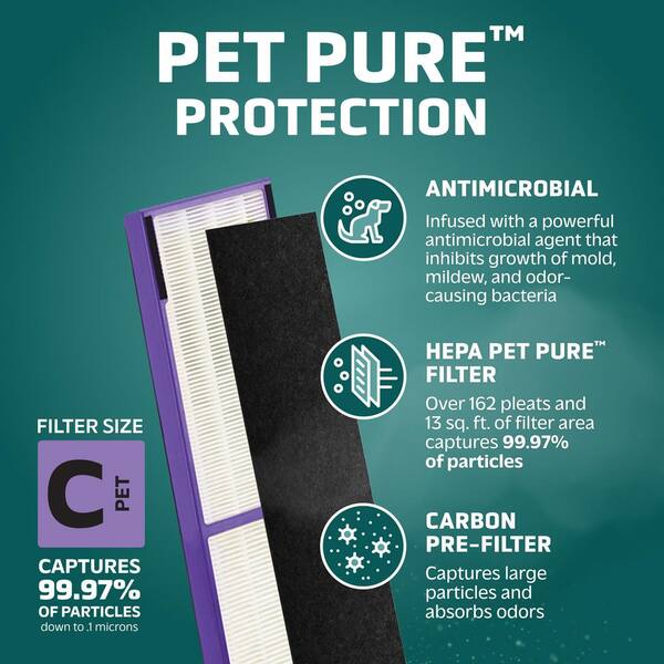 HEPA Filter C For GermGuardian AC5250PT Air Purifier - Replacement FLT5000, FLT5111
