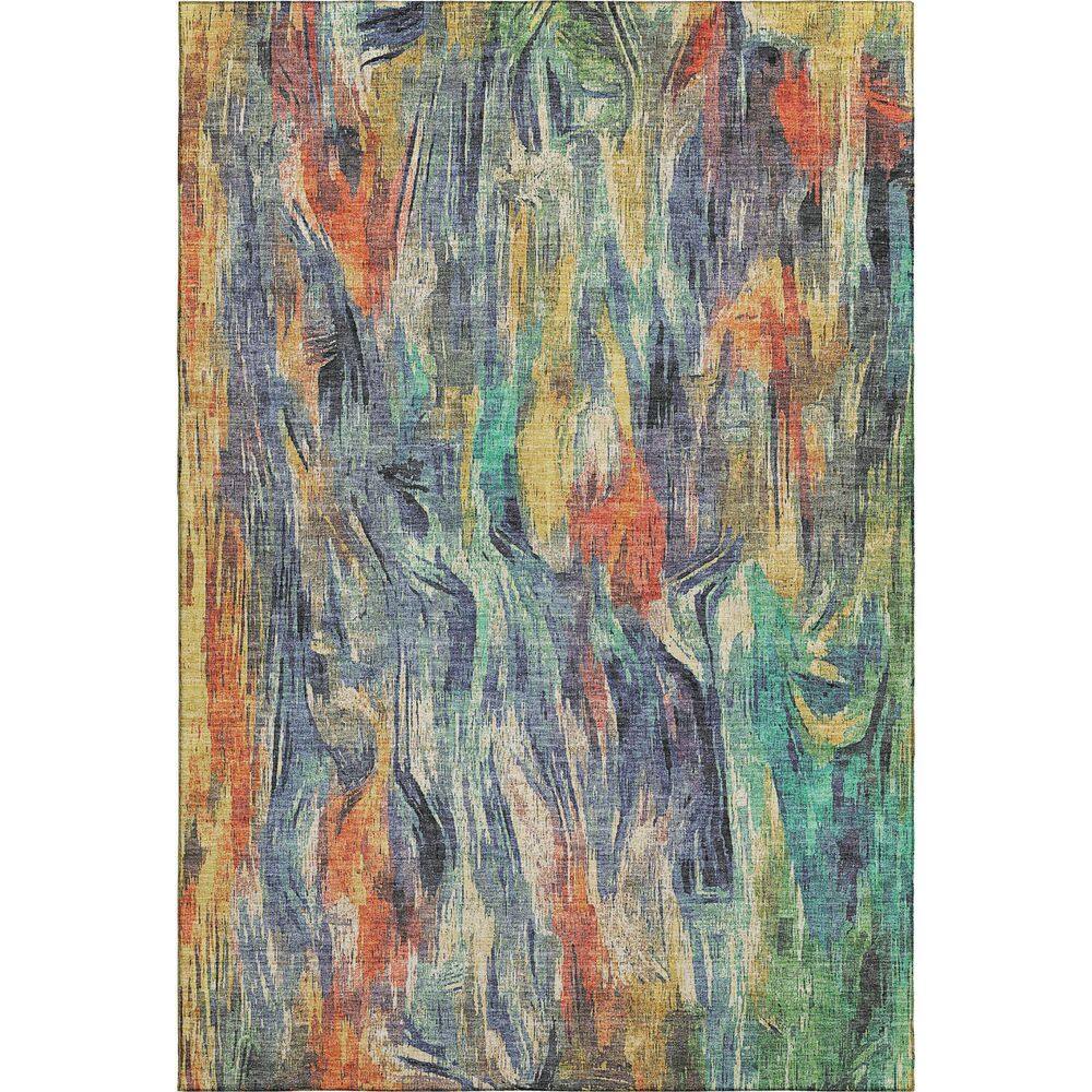 Mayfield Premium Machine Washable Abstract AMF2269 Denim 8 ft. x 10 ft. Area Rug price history on PriceWatchPro