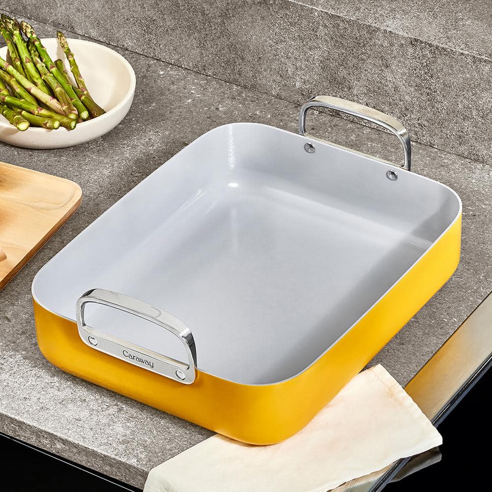 Perracotta Ceramic Nonstick Square Roasting Pan with Rack