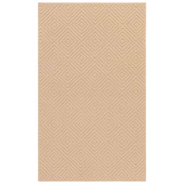Brentwood Jasmine 3 ft. x 5 ft. Tan Geometric Area Rug