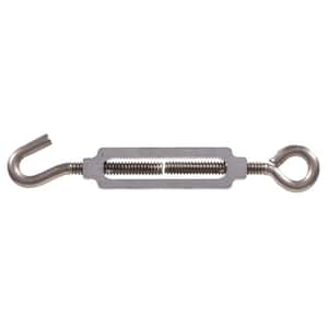 M4 Hedume 9 Pack 304 Stainless Steel Hook & Eye Turnbuckle Wire Rope Tension