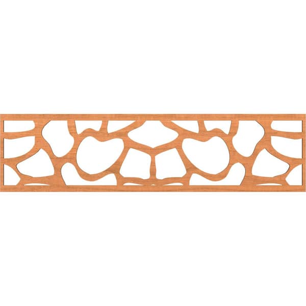 Ekena Millwork Rochester Fretwork 0.25 in. D x 47 in. W x 12 in. L Cherry Wood Panel Moulding