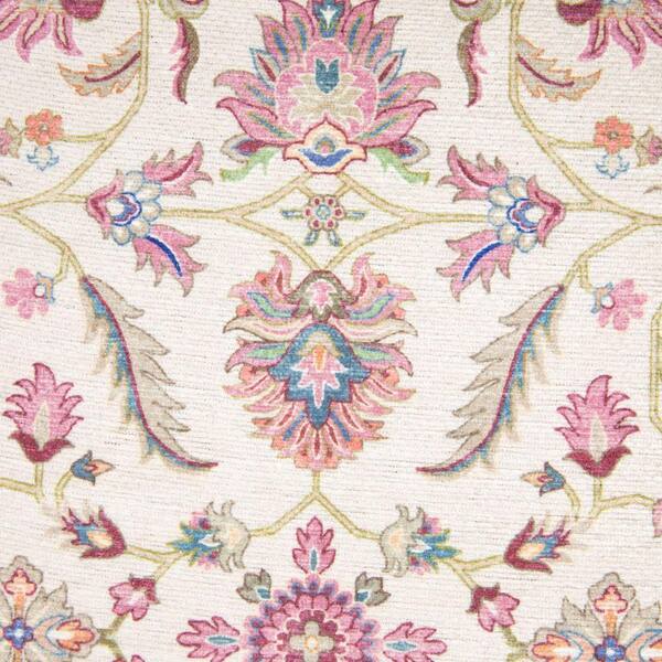 Laura Ashley Chatsworth 2 ft. x 6 ft. Woven Ivory Multi Floral