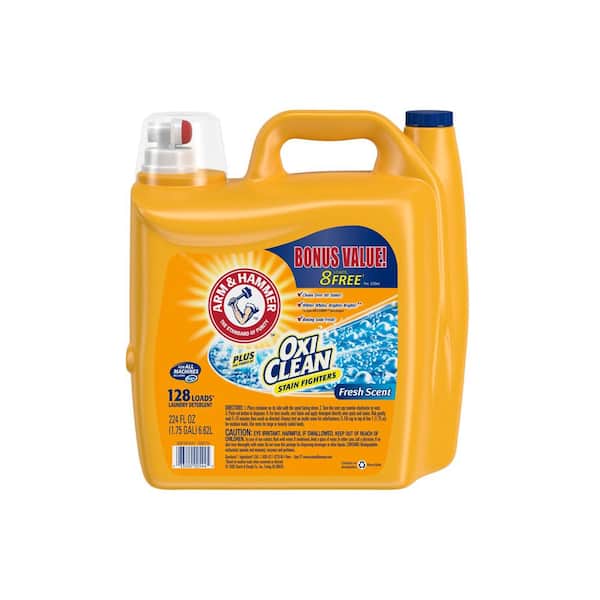 Photo 1 of 224 oz. Fresh Scent Liquid Laundry Detergent with OxiClean Stain Fighters (128 Loads)