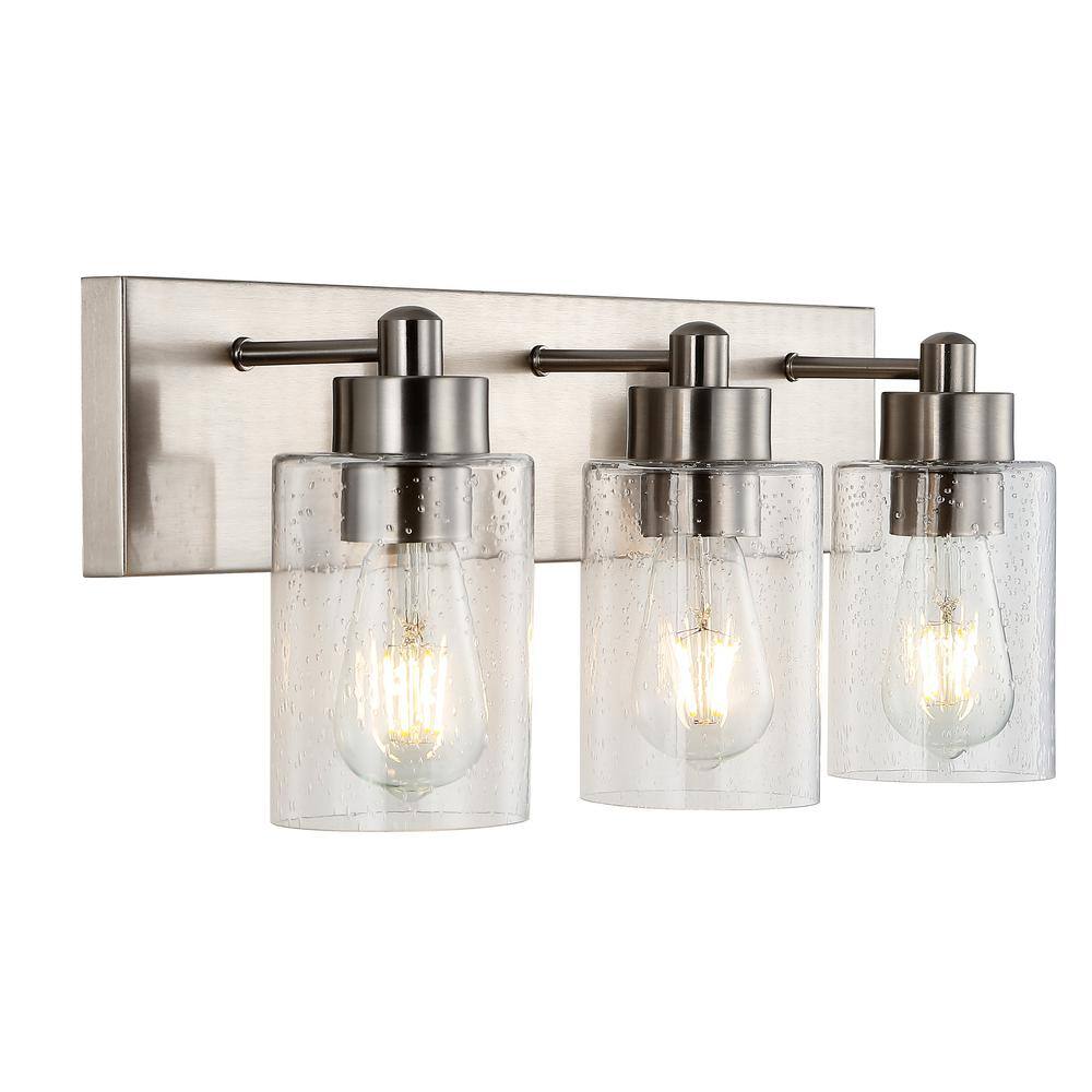 Irving 22" Nickel 3-Light Cylinder Vanity Light